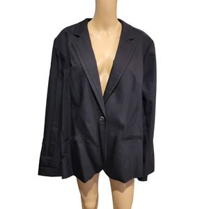 Lane Bryant Black One Button Blazer Size 28 NWT